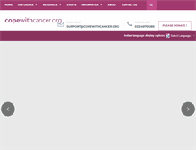Tablet Screenshot of copewithcancer.org
